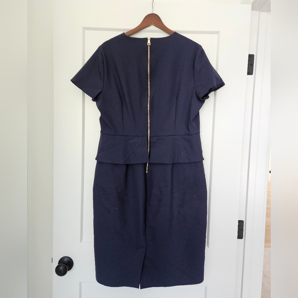 Ted Baker Navy Peplum Dress - Picture 5 of 5